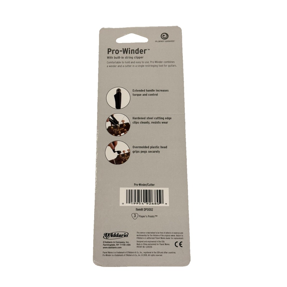 D'Addario Planet Waves DP0002 Pro-Winder Guitar String Cutter Clipper ORIG MODEL - Picture 5 of 6
